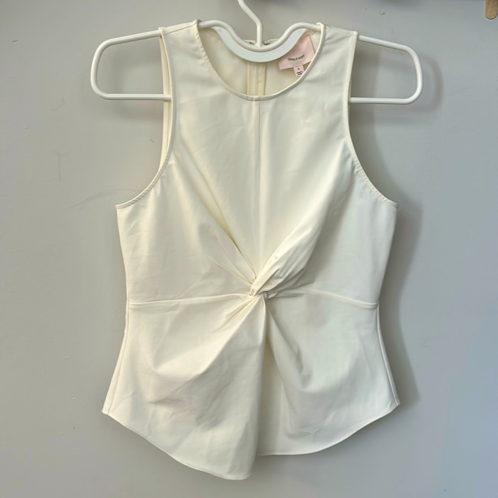 Nwot Cinq à Sept Andrea Sleeveless Knotted Top size Small